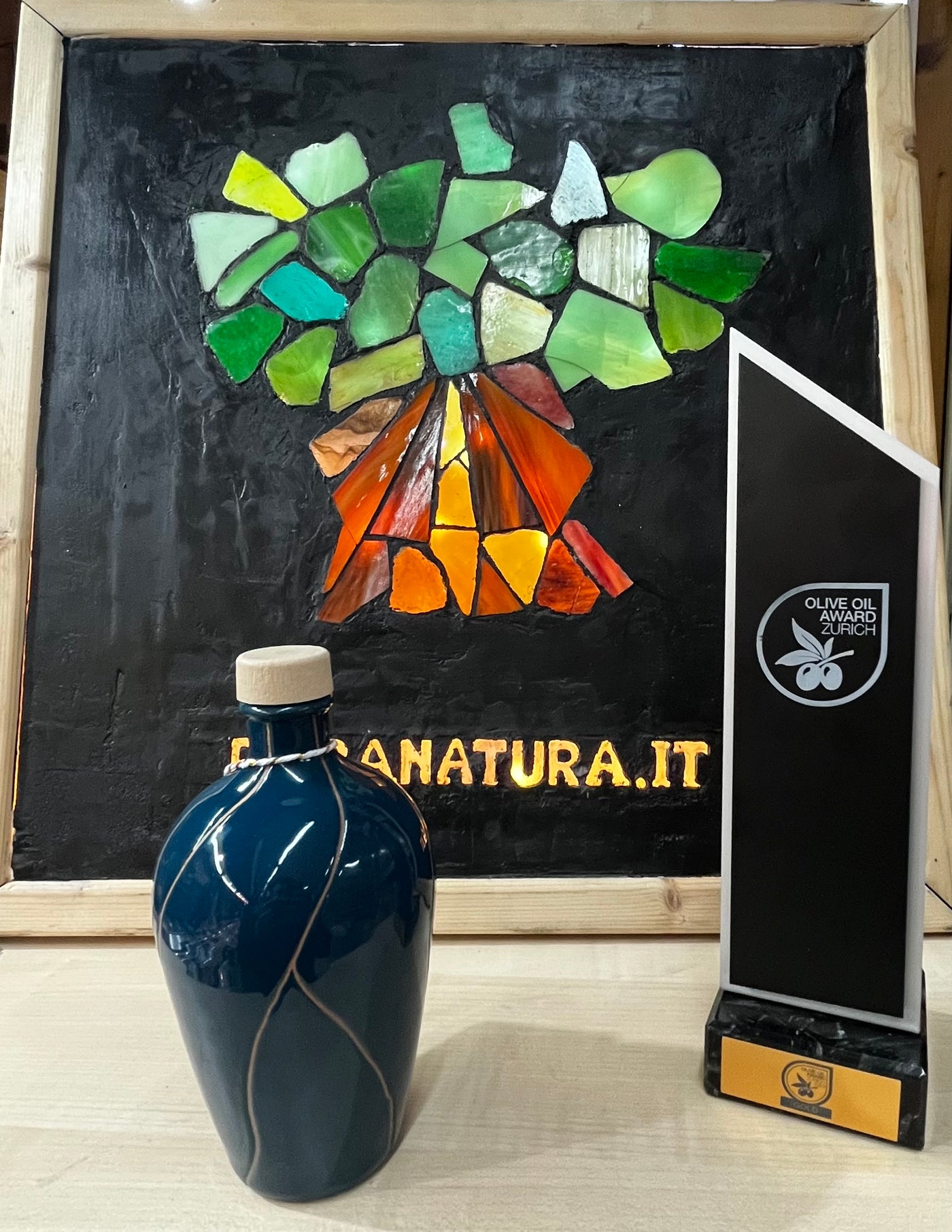 Ultramarinblaues Terrakottaglas „Elegance“ BASILICATA 400 ml